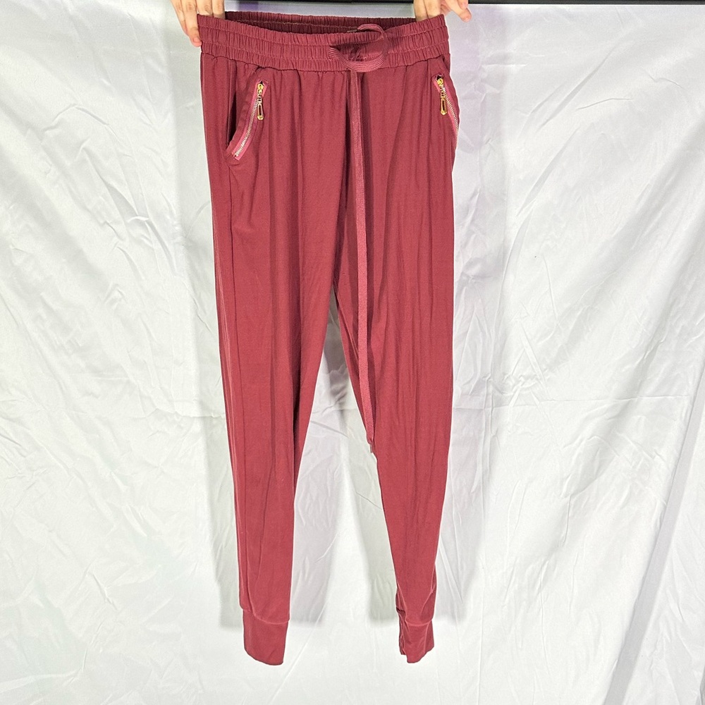 Charlotte Russe burgundy jogger sweatpants with drawstring waist